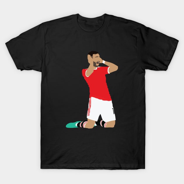 Bruno Fernandes Man Utd Iconic Celebration T-Shirt by Jackshun